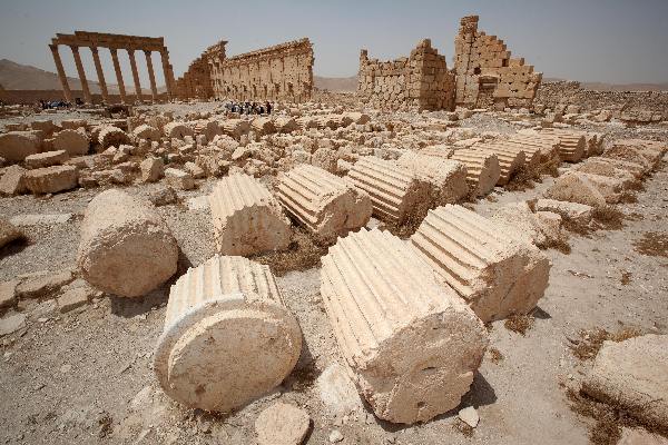 \"Mei 2010, Syriï¿½, Romeinse resten van Palmyra, duizend zuilen\"