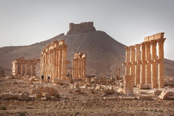 \"Mei 2010, Syriï¿½, Romeinse resten van Palmyra, duizend zuilen\"