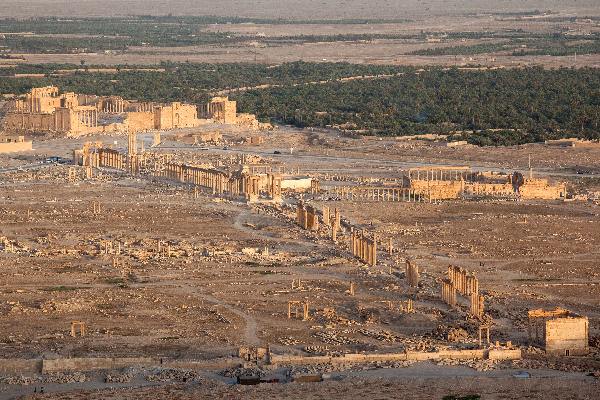 \"Mei 2010, Syriï¿½, Romeinse resten van Palmyra, duizend zuilen\"