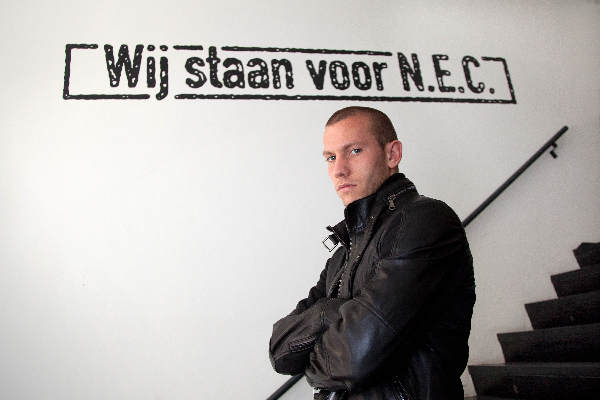\"Nijmegen, 14-4-2011 . John Goossens speelt zondag met NEC tegen zijn oude club Ajax\"