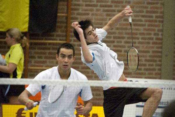 \"Wijchen,  Badminton Smashing - Barendrecht ,      Wedstrijdfoto\"