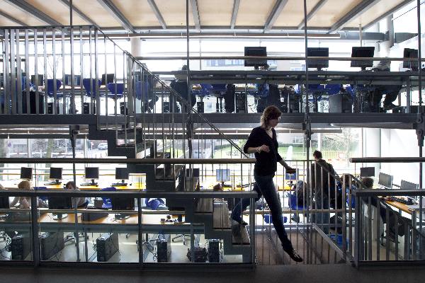 \"Nijmegen, 25-3-2010 . HAN, Hogeschool Nijmegen, FEM, Impressie van nieuwe faculteit\"