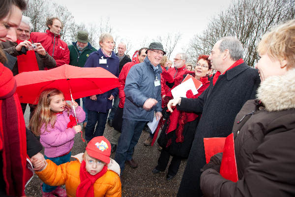 \"Bemmel, 2-13-2011; Job Cohen wandelt in toekomstig park Lingezegen\"