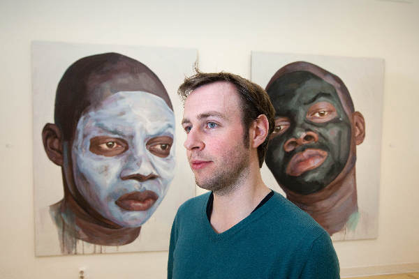 \"Nijmegen, 10-3-2011 . Casper Verborg, schilder bij galerie Stills\"