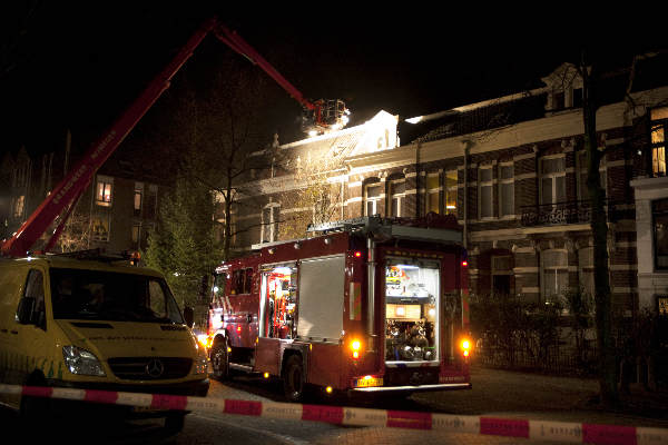 \"Nijmegen, 13-12-2011 . brandje Lage markt.\"