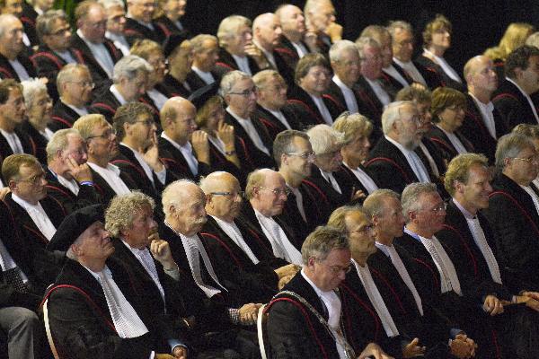 \"Nijmegen, 29-8-2011 . Opening academisch jaar Radboud univesiteit.met o.a Jost Zwagerman en Marike de Jong\"