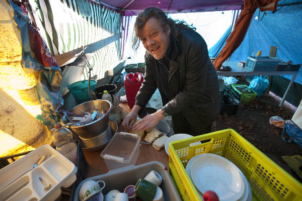 \"Nijmegen, 30-11-2011 .  Occupy kamp in Valkhofpark\"