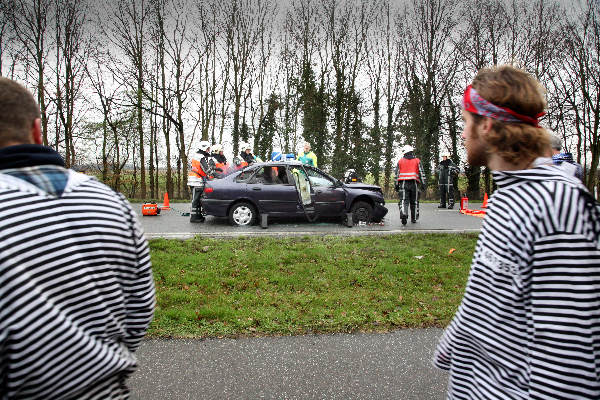 \"Ongeluk Rijksweg Nijmegen -Beek, kettingbotsing, tijdens carnaval\"