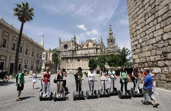 Spanje, rondleiding in Sevilla per Segway