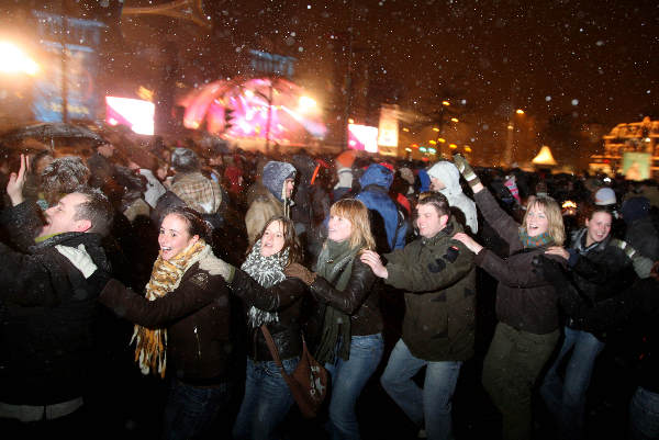 \"Finale Nijmegen 2000 met Lange Frans, Frans Bauer, Sjonnies
foto: Gerard Verschooten ? FC\"