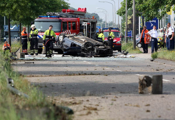 "Auto ongeluk Energieweg met politie erbij"