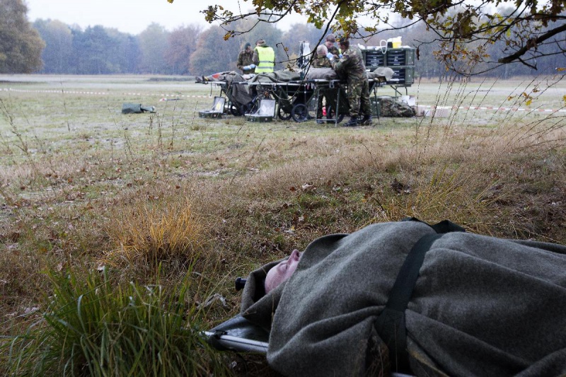 \"Nijmegen, 10-11-2012 . dgfoto:  Grote Rampenoefening met Defensie, de Nijmeegse ziekenhuizen, oa. Radboud en Lotus, Heumensord\"