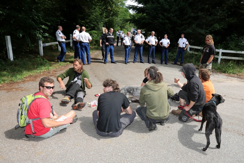 Ontruiming Hoge Hoenderberg, Groesbeek, 8-8-2013 . dgfoto.