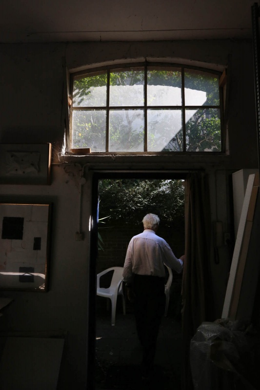 De kunstateliers achter het voormalig Belgisch consulaat, Pijkestraat 27, oude drukkerij. Nijmegen, 5-9-2013 . dgfoto.