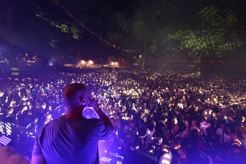 Matrix, lichtshow, Hunnerpark, Skitzofrenix, Vierdaagsefeesten, Zomerfeesten, Vierdaagse. Nijmegen, 13-7-2014 . dgfoto.