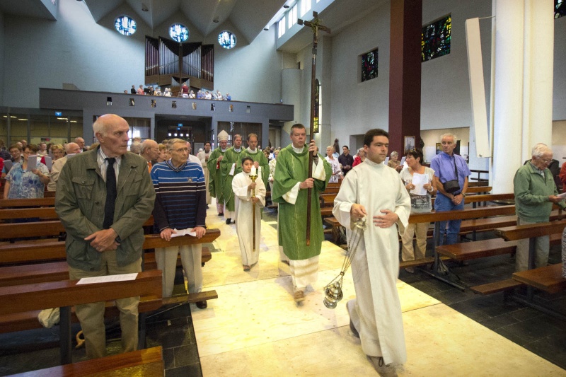 Vierdaagsemis, kerkdienst, in de Molenstraatkerk. Vierdaagsefeesten, Zomerfeesten, Vierdaagse. Nijmegen, 13-7-2014 . dgfoto.