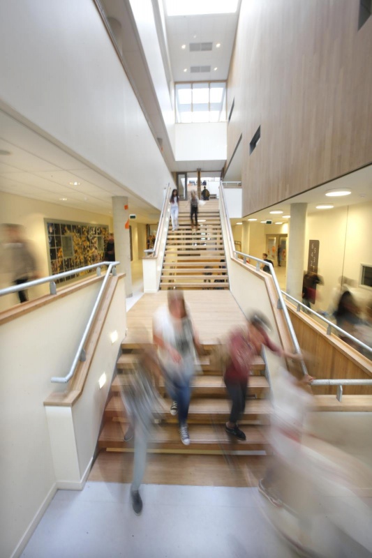 Montessoricollege, Kwakkenberg, nieuwbouw. Nijmegen, 11-9-2014 . dgfoto.