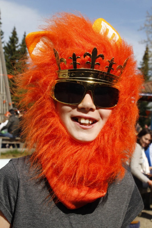 Koningsdag, speeltuin stefanusstraat Bottendaal. Nijmegen, 27-4-2015 . dgfoto.