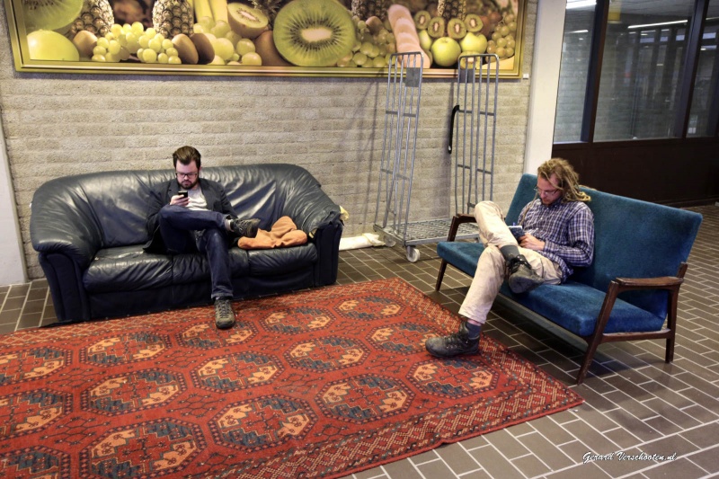 Studenten van D"De Nieuwe Universiteit Nijmegen" hebben de voormalige kantine van rechten bezet en tot axiesentrum omgevormd. . Nijmegen, 30-4-2015 . dgfoto.