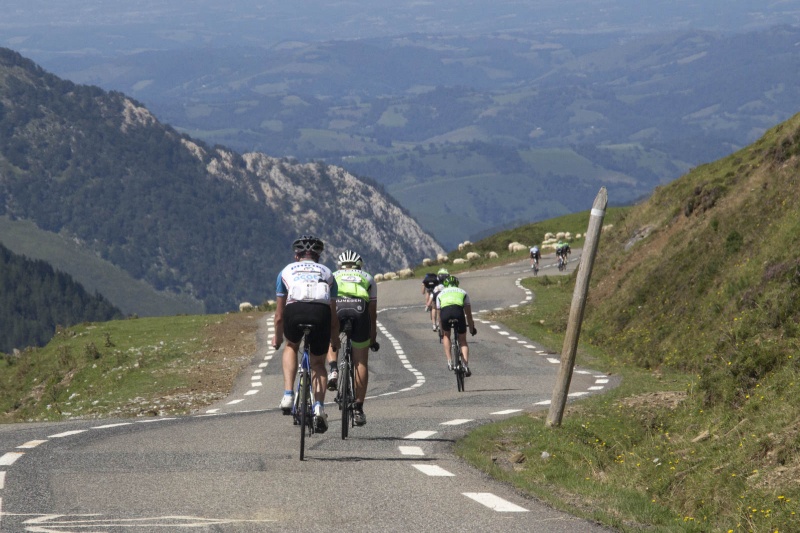 Transpyr, Fietsen over de cols van de Pyreneeen, racefiets, Frankrijk, Tourmalet. Royal, 30-8-2015 .