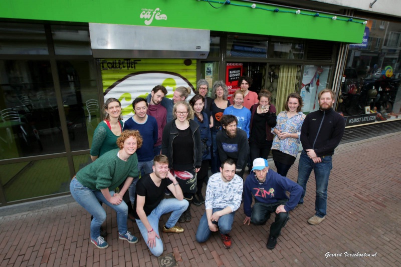 Personeel cafe de Plak. Nijmegen, 6-4-2016 .