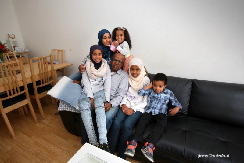 De familie Mohamed,  een Eritrees gezin met vier kinderen. Is voor de rubriek Zo Doen Wij Dat in de &-bijlage Hart & Ziel.
. Nijmegen, 16-1-2016 .