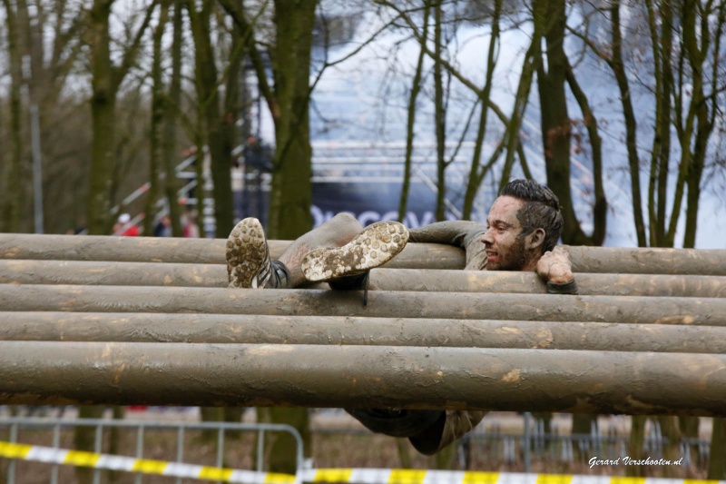 Viking run, mud run, Beerendonck, Wijchen met oa. Leo Klaassen, 19-3-2016 .