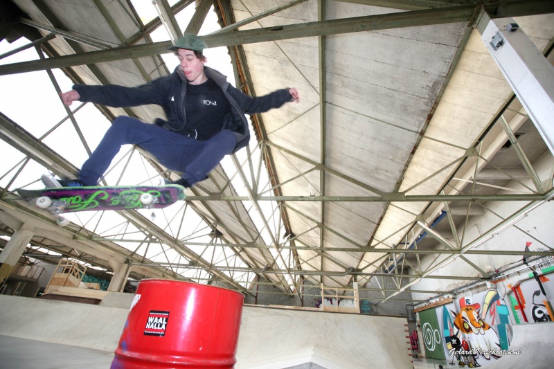 Waalhalla skatepark wordt zaterdag heropend.. Met skatersen ramps ed.. Nijmegen, 21-4-2016 .