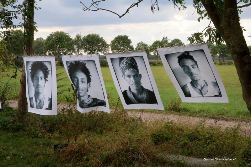 Grensoverschrijdend kunstproject 'De Pelgrim", Niel, Millingen. Henk vd Zand. Homuschemuhl, , 17-9-2016 .