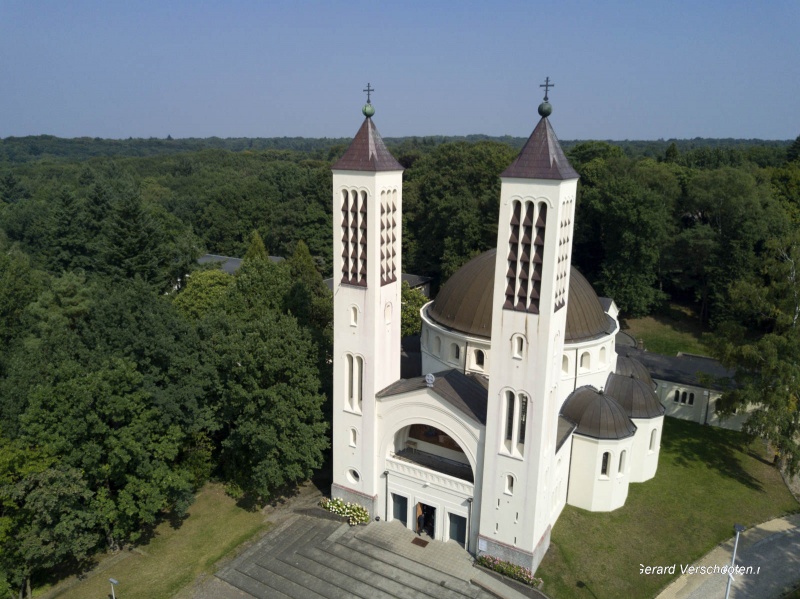 Drone, Cenakelkerk. Nijmegen, 12-9-2017 .