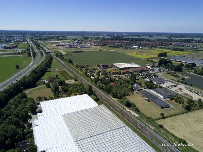 esen per drone vanaf de stationslaan. Nijmegen, 14-6-2017 .