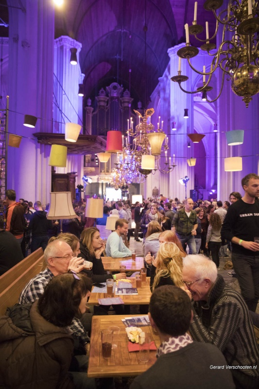 winterbierfestival bij de Stevenskerk. Nijmegen, 14-1-2018 .