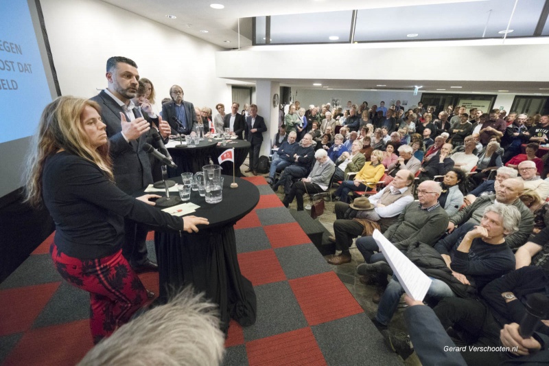 Gelderlander lijsttrekkerdebat ivm verkiezingen in het gemeentehuis . Nijmegen, 15-3-2018 .