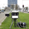 \"Nijmegen, 10-4-2012 . Snelheidscontrole met mobiele camera op de Nieuwe Dukenburgse weg.\"