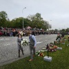 \"Nijmegen, 4-5-2012 . panorama va dodenherdenking Trajanusplein\"