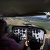 \"Nijmegen, 28-7-2012 . Met Siem in een Cessna vliegtuig een rondvlucht gemaakt vanaf Asperden\"