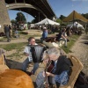 \"Nijmegen, 2-9-2012 . De Kaaij, cultureel terras aan de Waalkade.\"