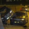 \"Nijmegen, 13-11-2012 . dgfoto:  Twee auto\'s op mekaar na achtervolging op Veemarkt. Arrestatieteam heeft auto klemgereden.\"