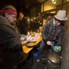 \"Nijmegen, 15-11-2012 . student Freek doet vrijwilligerswerk bij project dat zwervers te eten geeft. Vanuit de Onderbroek. Vox.\"