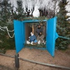 \"Groesbeek, 17-12-2012 .  Hufterproof, bomvrij, gecamoufleerde kerststal op  Lievensweg in container\"