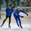 \"Daan van Hooydonk, hij is geestelijk gehandicapt en doet aan shorttrack (schaatsen). Volgende week gaat hij naar Zuid-Korea om daar deel te nemen aan de Olympische Winterspelen voor gehandicapten.Trainer op de achtergrond Nijmegen, 15-1-2013 . dgfoto.\"