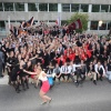 studentenvereniging Carolus Magnus. Ze bestaat 85 jaar. En daarom rijdt ze vanaf 14.00 vanaf de Wedren met allemaal oude en open vehikels door de stad. De heren in jacquet en hoge hoed en vrouwen in mantelpakjes. Nijmegen, 9-5-2013 . dgfoto.