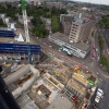 Nieuwbouw Doornroosje. vanuit de bouwkraan,  kraan uitzicht over de stad. Nijmegen, 30-6-2013 . dgfoto.