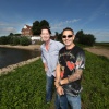 Freek Hendriks(r) is organisator van BeachLent en WoodSprock.Bemmel, 29-7-2013 . dgfoto.