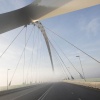 Brug de Oversteek. Ochtendmist boven de Waal. Nijmegen, 3-12-2013 . dgfoto.