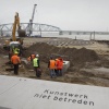 Problemen bij herstel westelijke damwand kade Nijmegen. Nijmegen, 18-11-2013 . dgfoto.