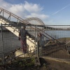 Ooijpoort, nieuwe brug getje over het Meertje. Antisliplaag zit erop en TOCH is de brug nog steeds dicht.. Nijmegen, 17-1-2014 . dgfoto.