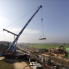 Werkzaamheden aan het spoor bij het viaduct Olympiaweg, Elst, 8-3-2014 . dgfoto.