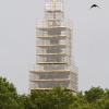 Stevenskerktoren in de steigers. Nijmegen, 30-6-2014 . dgfoto.