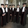 Rectorwissel, RUN, Stevenskerk. 6 oud op een rij, Blom, Plesschaert, Giesbers, van Els, Kortman, Engelen.. Nijmegen, 17-10-2014 . dgfoto.